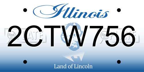 2CTW756 Illinois License Plate