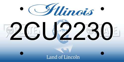 2CU2230 Illinois License Plate