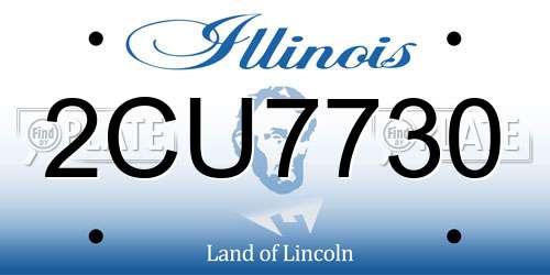 2CU7730 Illinois License Plate