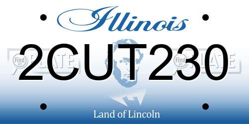 2CUT230 Illinois License Plate
