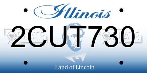 2CUT730 Illinois License Plate