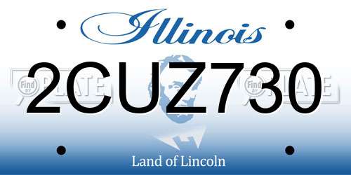 2CUZ730 Illinois License Plate