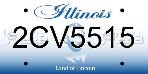 2CV5515 Illinois License Plate