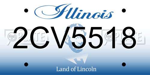 2CV5518 Illinois License Plate