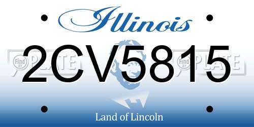 2CV5815 Illinois License Plate