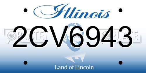 2CV6943 Illinois License Plate