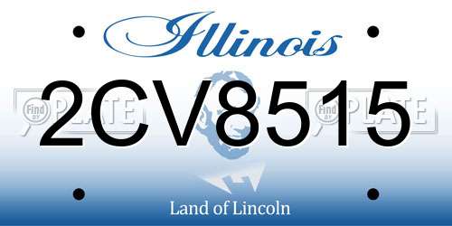 2CV8515 Illinois License Plate