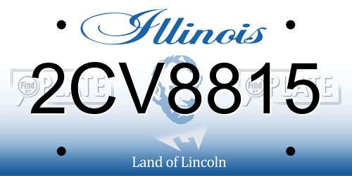 2CV8815 Illinois License Plate