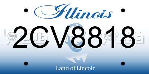 2CV8818 Illinois License Plate