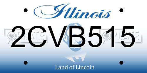 2CVB515 Illinois License Plate