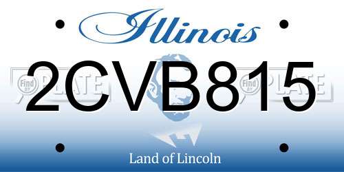 2CVB815 Illinois License Plate