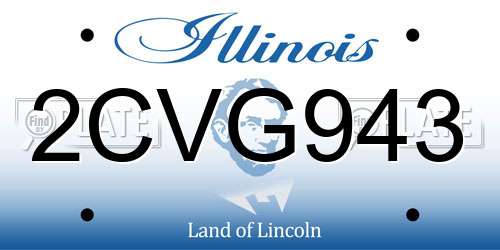 2CVG943 Illinois License Plate