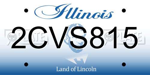 2CVS815 Illinois License Plate