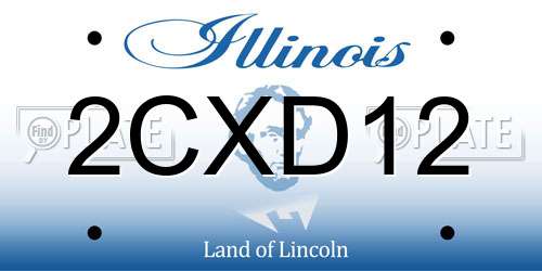 2CXD12 Illinois License Plate
