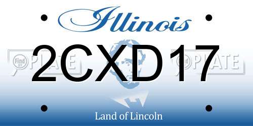 2CXD17 Illinois License Plate