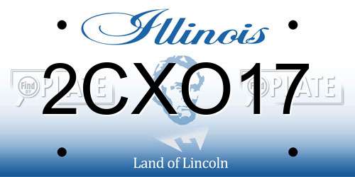 2CXO17 Illinois License Plate
