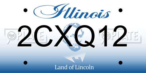 2CXQ12 Illinois License Plate