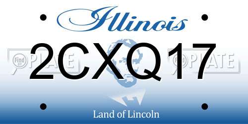 2CXQ17 Illinois License Plate