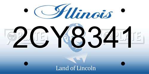 2CY8341 Illinois License Plate