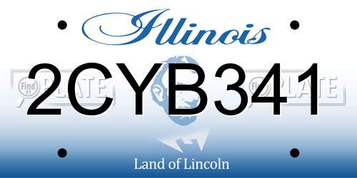 2CYB341 Illinois License Plate