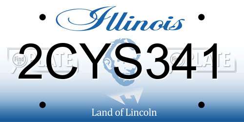 2CYS341 Illinois License Plate