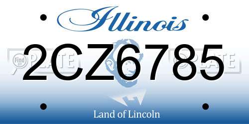 2CZ6785 Illinois License Plate