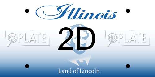 2D Illinois License Plate