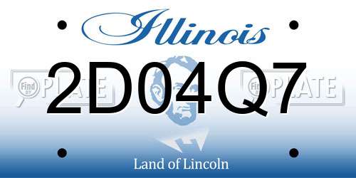 2D04Q7 Illinois License Plate