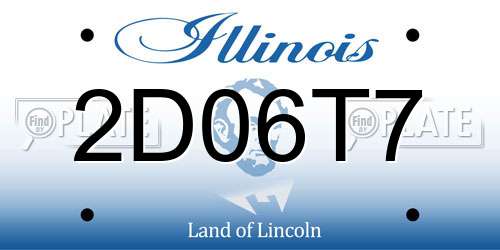 2D06T7 Illinois License Plate