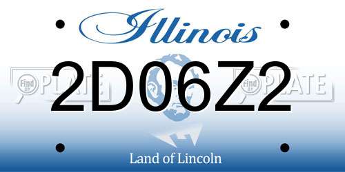 2D06Z2 Illinois License Plate