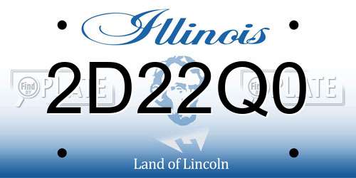 2D22Q0 Illinois License Plate