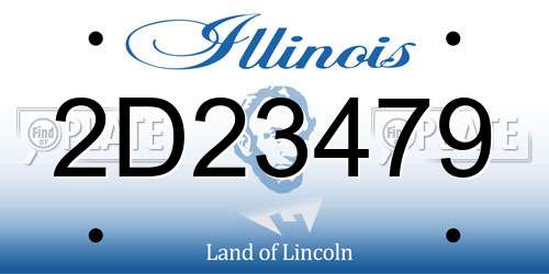 2D23479 Illinois License Plate