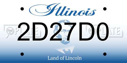 2D27D0 Illinois License Plate