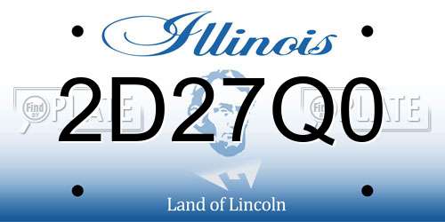2D27Q0 Illinois License Plate