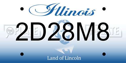 2D28M8 Illinois License Plate