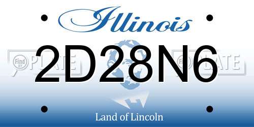 2D28N6 Illinois License Plate