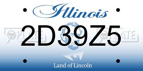 2D39Z5 Illinois License Plate