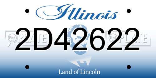 2D42622 Illinois License Plate