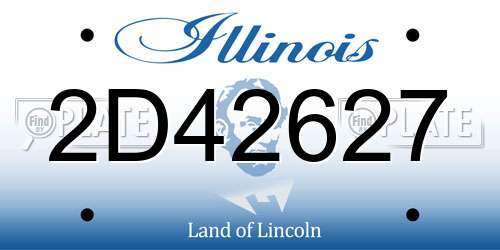 2D42627 Illinois License Plate