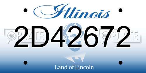 2D42672 Illinois License Plate