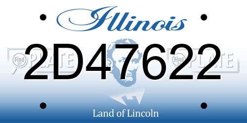 2D47622 Illinois License Plate