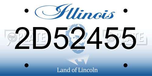 2D52455 Illinois License Plate