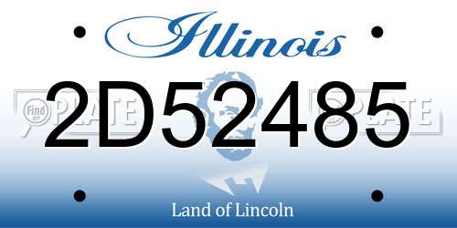 2D52485 Illinois License Plate