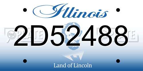 2D52488 Illinois License Plate