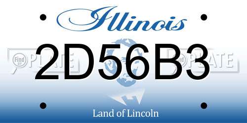 2D56B3 Illinois License Plate