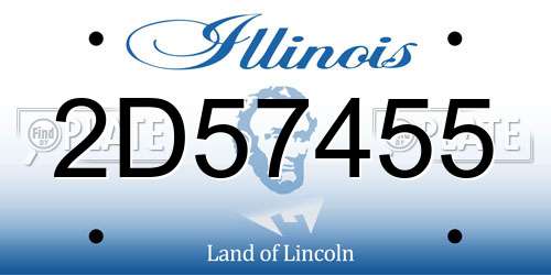 2D57455 Illinois License Plate