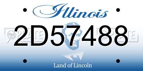 2D57488 Illinois License Plate