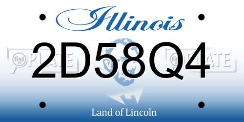 2D58Q4 Illinois License Plate