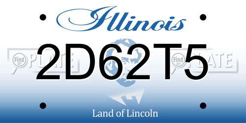 2D62T5 Illinois License Plate