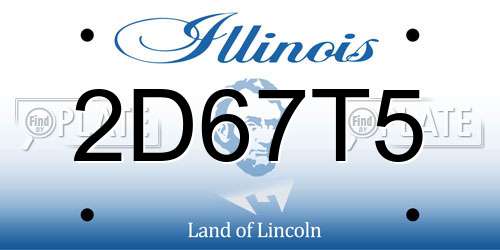 2D67T5 Illinois License Plate